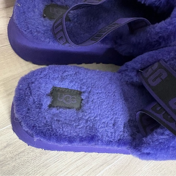 UGG Purple Logo Disco Slide Slipper Size 10 EUC - Picture 10 of 14